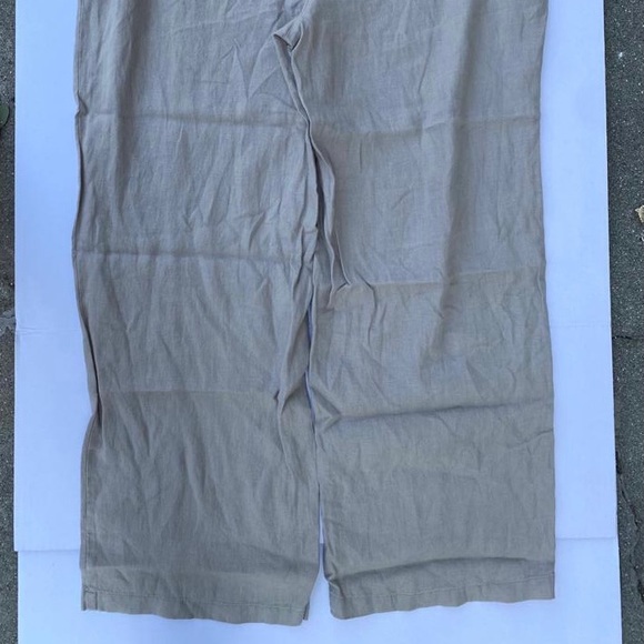 JM Collection Navy Linen Drawstring-Waist Pants - Picture 3 of 6